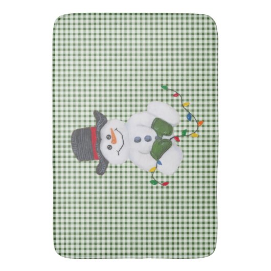 Sitting Snowman Bath Mat (Voorkant Verticaal)