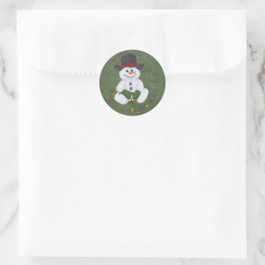 Sitting Snowman Sticker (Tas)