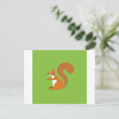 Sitting Squirrel Briefkaart (Staand voorkant)