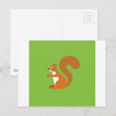 Sitting Squirrel Briefkaart (Voorkant / Achterkant)