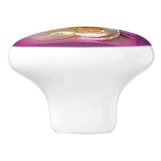 Sitting stone mermaid Thunder_Cove Keramische Knop (Zijkant)