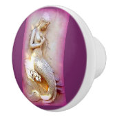 Sitting stone mermaid Thunder_Cove Keramische Knop (Rechts)