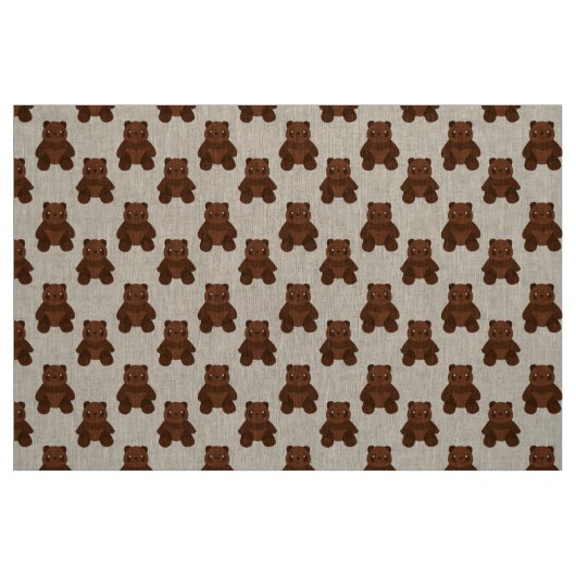 Sitting Teddy beer Stof (Fat Quarter)