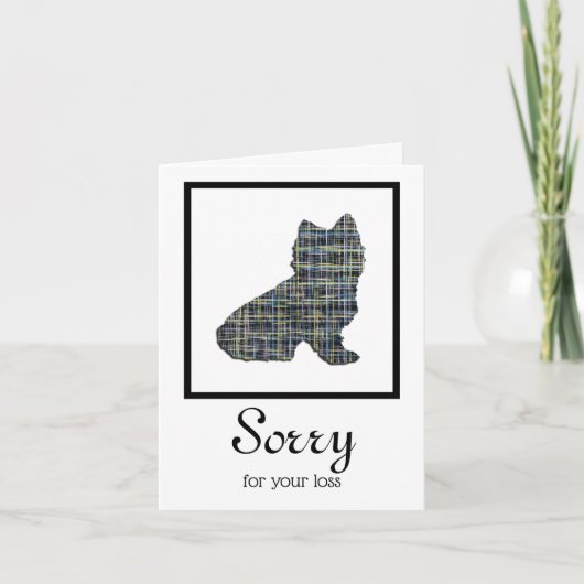 Sitting Terrier Dog Pet Sympathcard Kaart (Voorkant)