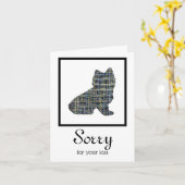 Sitting Terrier Dog Pet Sympathcard Kaart (Gele Bloem)