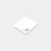 Sitting Tiger bestaat uit zwarte krabbels Post-it® Notes (Schuin)