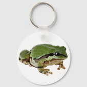 Sitting Tree Kikker Foto over White Sleutelhanger (Voorkant)