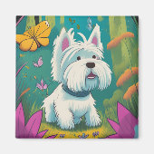 Sitting Westie Magneet (Voorkant)