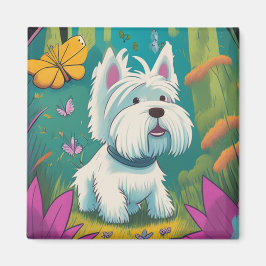 Sitting Westie Magneet