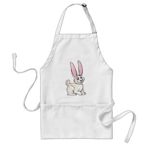 Sitting White Rabbit Standaard Schort