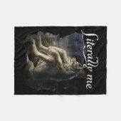 Sitting Wolf Literally Me Wolf Funny Dank Meme Fleece Deken (Voorkant (Horizontaal))