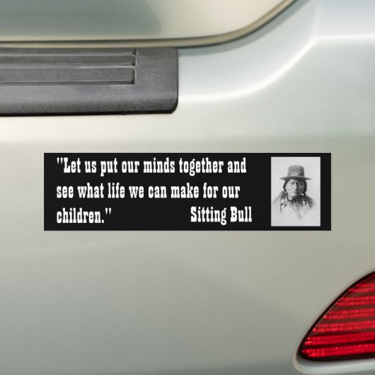 Sittingbull Bumpersticker (Op auto)