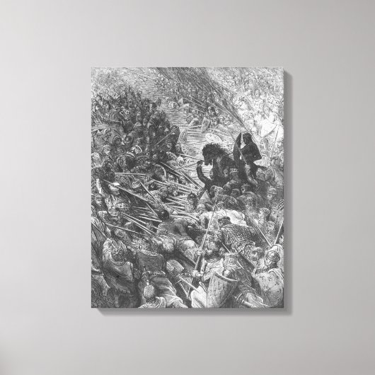 Situatie in de strijd, illustratie van 'Orlando Fu Canvas Afdruk (Voorkant)