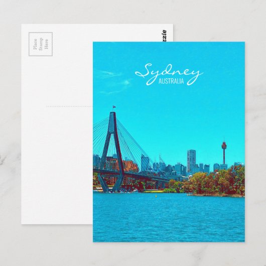 Situatie in Sydney ANZAC Bridge Briefkaart (Voorkant / Achterkant)