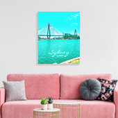 Situatie in Sydney ANZAC Bridge Canvas Afdruk (Insitu (Woonkamer))