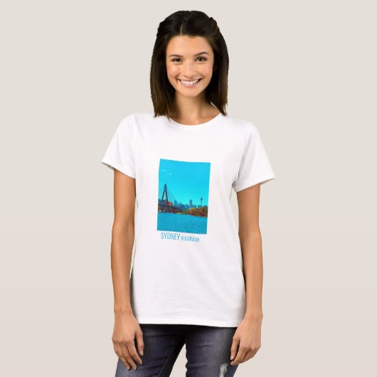 Situatie in Sydney ANZAC Bridge T-shirt (Voorkant volledig)