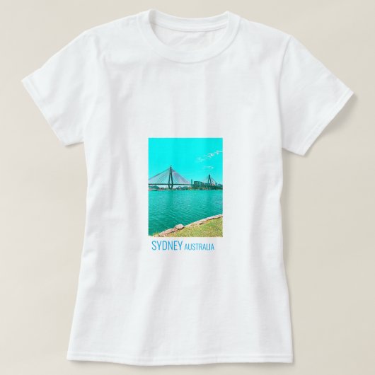 Situatie in Sydney ANZAC Bridge T-shirt (Design voorkant)