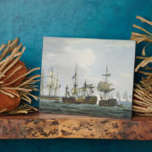 Situatie van HMS Temeraire bij de slag om Trafal Fotoplaat (Zijkant)