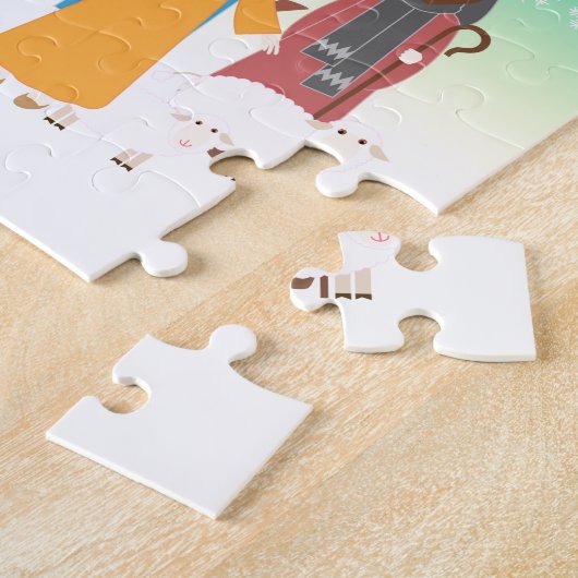 Situatie van kinderen legpuzzel (Zijkant)