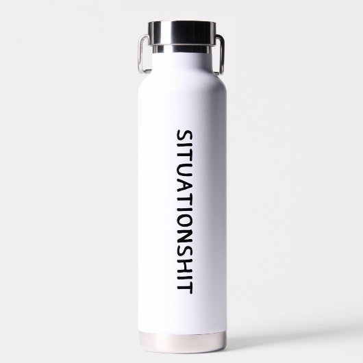 SITUATIONSHIT Minimalistische Grappige Sarcastisch Waterfles (Voorkant)