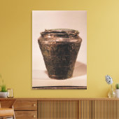 Situla met drie repousse decoratieve banden canvas afdruk (Insitu (Woonkamer))