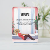 Situps Crunches Fitness Kaart met Blue Backing (Staand voorkant)