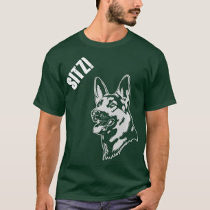 Sitz Schutzhund Beschermhond in Duitse Hond T-shirt