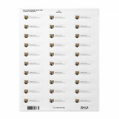 SIUE Cougars Etiket (Full Sheet)