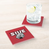 SIUE Cougars Glazen Onderzetter (Schuin)