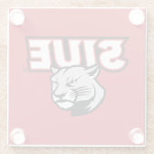 SIUE Cougars Glazen Onderzetter (Achterkant)