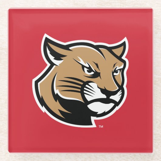 SIUE Cougars Glazen Onderzetter (Voorkant)