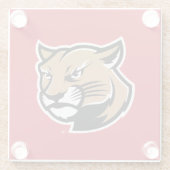 SIUE Cougars Glazen Onderzetter (Achterkant)