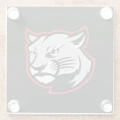 SIUE Cougars Glazen Onderzetter (Achterkant)