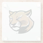 SIUE Cougars Glazen Onderzetter (Achterkant)