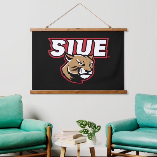 SIUE Cougars Hangend Wandkleed (Woonkamer)