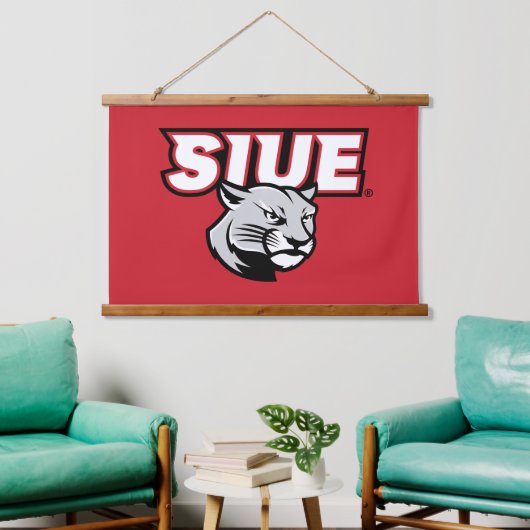 SIUE Cougars Hangend Wandkleed (Woonkamer)