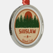 Siuslaw National Forest Metalen Ornament (Rechts)