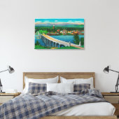 Siuslaw River Bridge in Florence, Oregon Canvas Afdruk (Insitu (Slaapkamer))