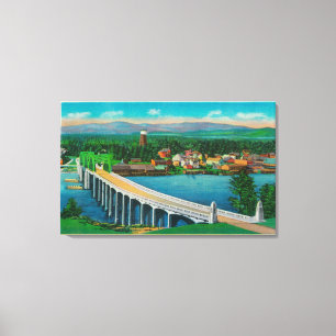 Siuslaw River Bridge in Florence, Oregon Canvas Afdruk