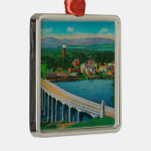 Siuslaw River Bridge in Florence, Oregon Metalen Ornament (Rechts)