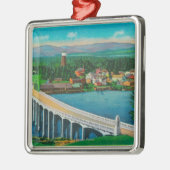 Siuslaw River Bridge in Florence, Oregon Metalen Ornament (Links)