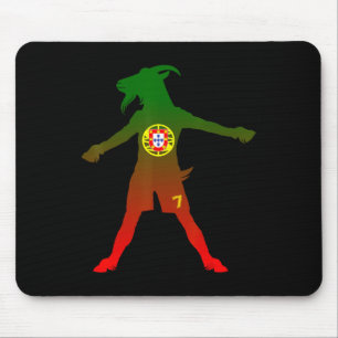 Siuuu Echte Geit Portugal Vlag Voetbal Mannen Vrou Muismat
