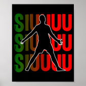 Siuuu Funny Soccer Football Boys Men Women Soccer Poster (Voorkant)