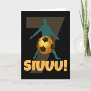 Siuuu Grappige Voetbal Footbyll Jongens Mannen Vro Kaart