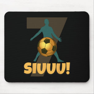 Siuuu Grappige Voetbal Footbyll Jongens Mannen Vro Muismat