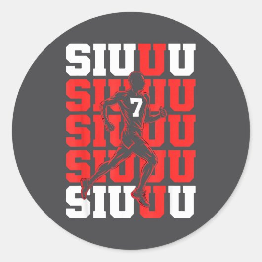 Siuuuu Fan Soccer Lovers Soccer s Player Laugh Ronde Sticker (Voorkant)