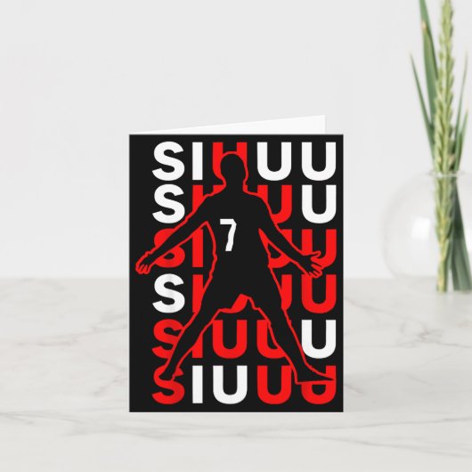 Siuuuu Funny Soccer Present For Soccer Lovers Fan Kaart (Voorkant)