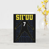 Siuuuu Funny Soccer Present For Soccer Lovers Fan  Kaart (Gele Bloem)