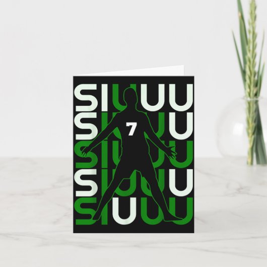Siuuuu Funny Soccer Present For Soccer Lovers Fan Kaart (Voorkant)