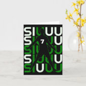 Siuuuu Funny Soccer Present For Soccer Lovers Fan Kaart (Gele Bloem)